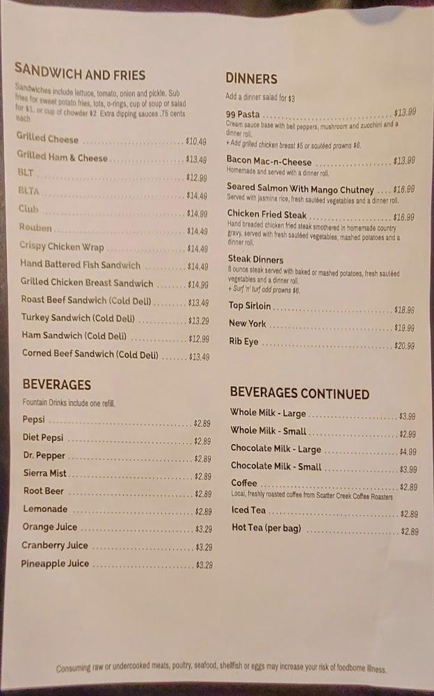 Old Hwy 99 Company Bar & Grill Menu image 2