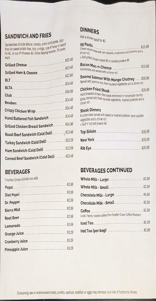 Old Hwy 99 Company Bar & Grill Menu image 3