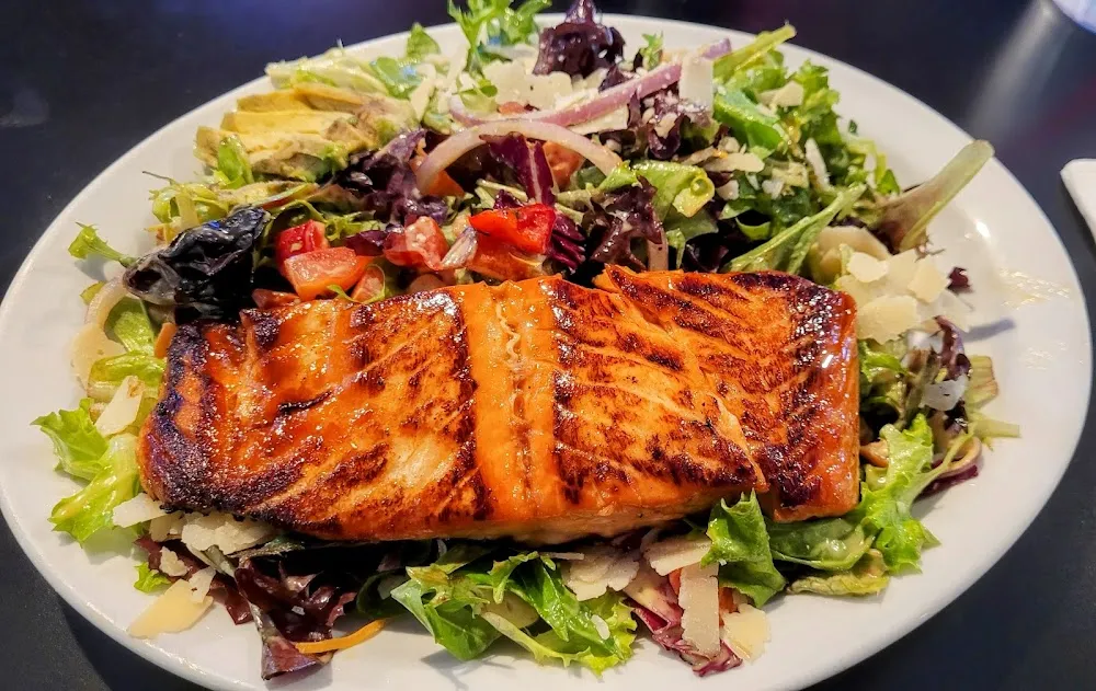 Tossed Honey Seared Salmon Salad